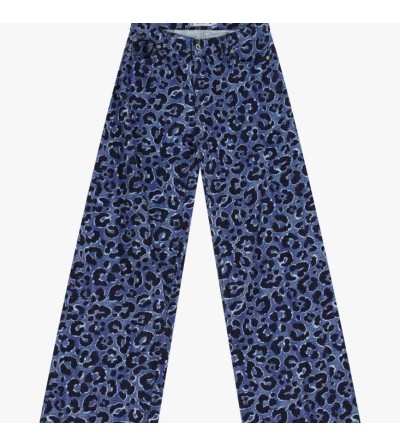 PANTALÓN  ANIMAL PRINT AZUL